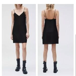 NWT! Rag & Bone Astrid Black Silk Slip Dress Size 4